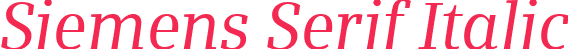 Siemens Serif Italic